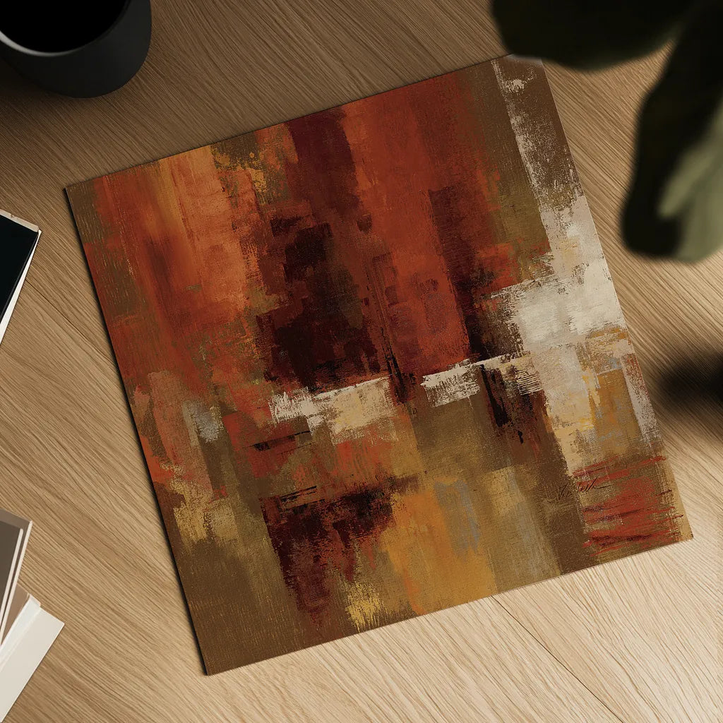 Castanets Square I by Silvia Vassileva. Shown as a detailed flat fine art print, highlighting archival giclee quality. Available as an archival giclee rolled canvas, fine art paper, or poster print. SKU 10050a.