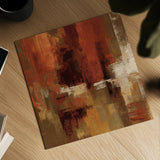 Castanets Square I by Silvia Vassileva. Shown as a detailed flat fine art print, highlighting archival giclee quality. Available as an archival giclee rolled canvas, fine art paper, or poster print. SKU 10050a.