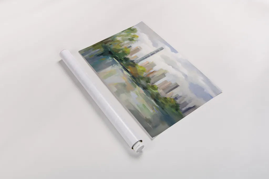 Central Park Early Spring by Silvia Vassileva. shown as a rolled paper print. Available as archival giclee rolled canvas, fine art paper, or poster print. SKU 80517i.