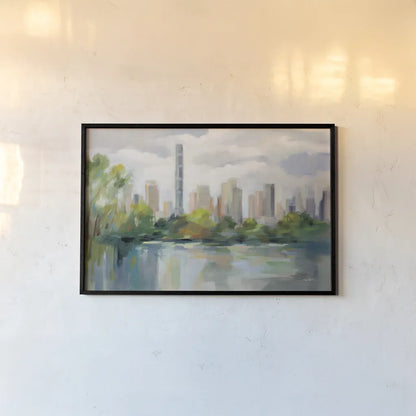 Central Park Early Spring by Silvia Vassileva. shown as a paper print in a black flame. Available as a archival giclee rolled canvas, fine art paper, or poster print. SKU 80517i.