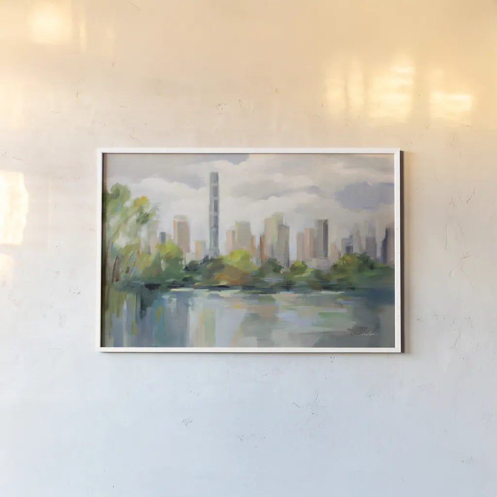 Central Park Early Spring by Silvia Vassileva. shown as a paper print in a white frame. Available as a archival giclee rolled canvas, fine art paper, or poster print. SKU 80517i.