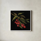 Cerise no Words by Silvia Vassileva. Shown in a crisp white glass frame for a clean and minimalist style. Available as an archival giclee rolled canvas, fine art paper, or poster print. SKU 29208a.