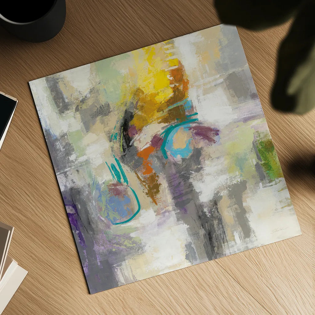 Chalk on Asphalt by Silvia Vassileva. Shown as a detailed flat fine art print, highlighting archival giclee quality. Available as an archival giclee rolled canvas, fine art paper, or poster print. SKU 35307a.