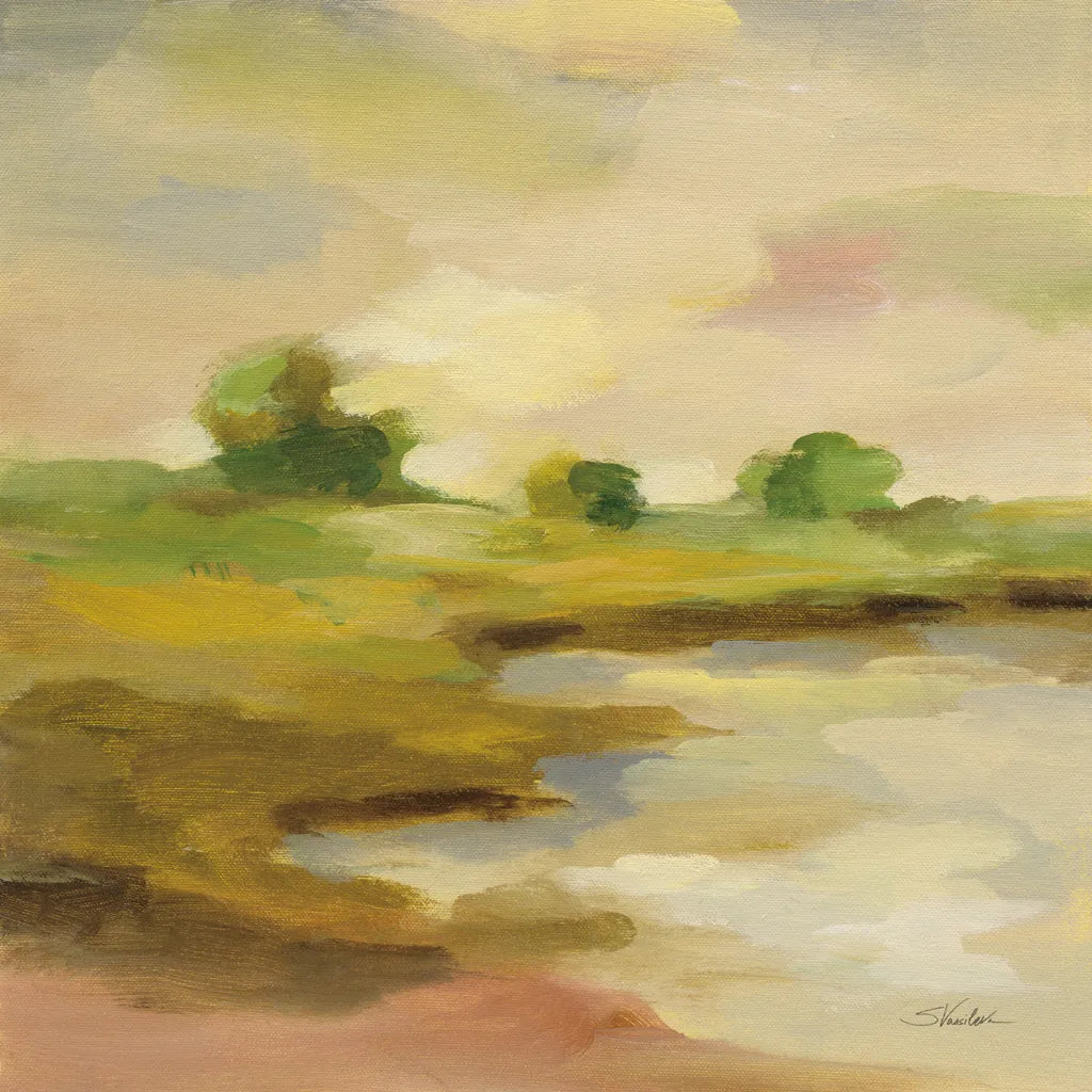 Chartreuse Fields II by Silvia Vassileva. SKU 69162a. Archival Giclee Fine art print for wall decor.