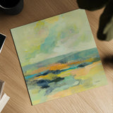 Chartreuse Hills II by Silvia Vassileva. Shown as a detailed flat fine art print, highlighting archival giclee quality. Available as an archival giclee rolled canvas, fine art paper, or poster print. SKU 85624a.