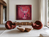 Cheers III by Silvia Vassileva. Shown as extra-large giant wall art in a modern living room. Available as an archival giclee rolled canvas, fine art paper, or poster print. SKU 64390a.