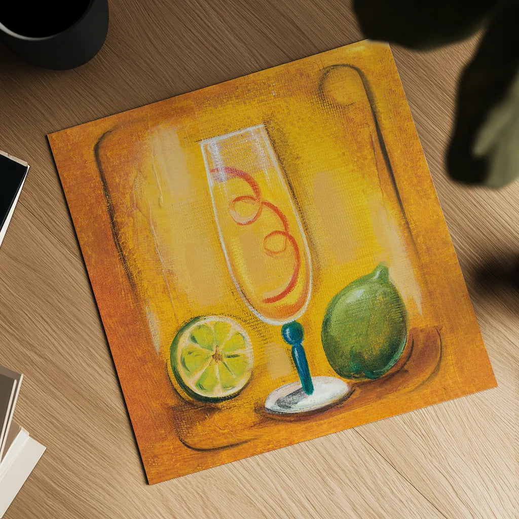 Cheers VI by Silvia Vassileva. Shown as a detailed flat fine art print, highlighting archival giclee quality. Available as an archival giclee rolled canvas, fine art paper, or poster print. SKU 64391a.