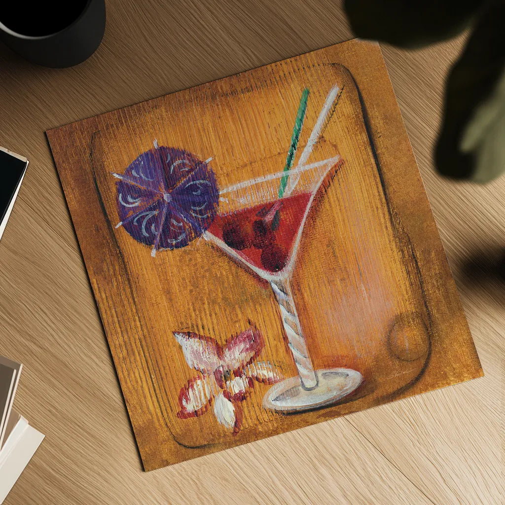 Cheers VII by Silvia Vassileva. Shown as a detailed flat fine art print, highlighting archival giclee quality. Available as an archival giclee rolled canvas, fine art paper, or poster print. SKU 64392a.