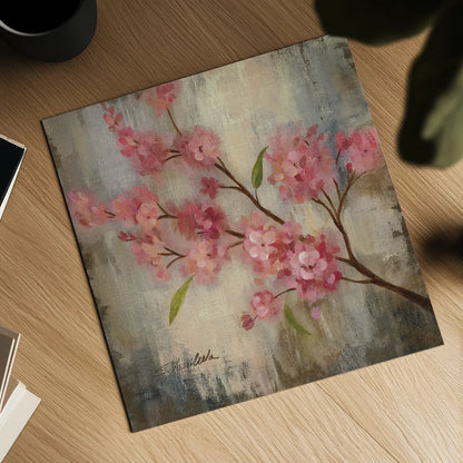 Cherry Blossom II by Silvia Vassileva. Shown as a detailed flat fine art print, highlighting archival giclee quality. Available as an archival giclee rolled canvas, fine art paper, or poster print. SKU 7888a.