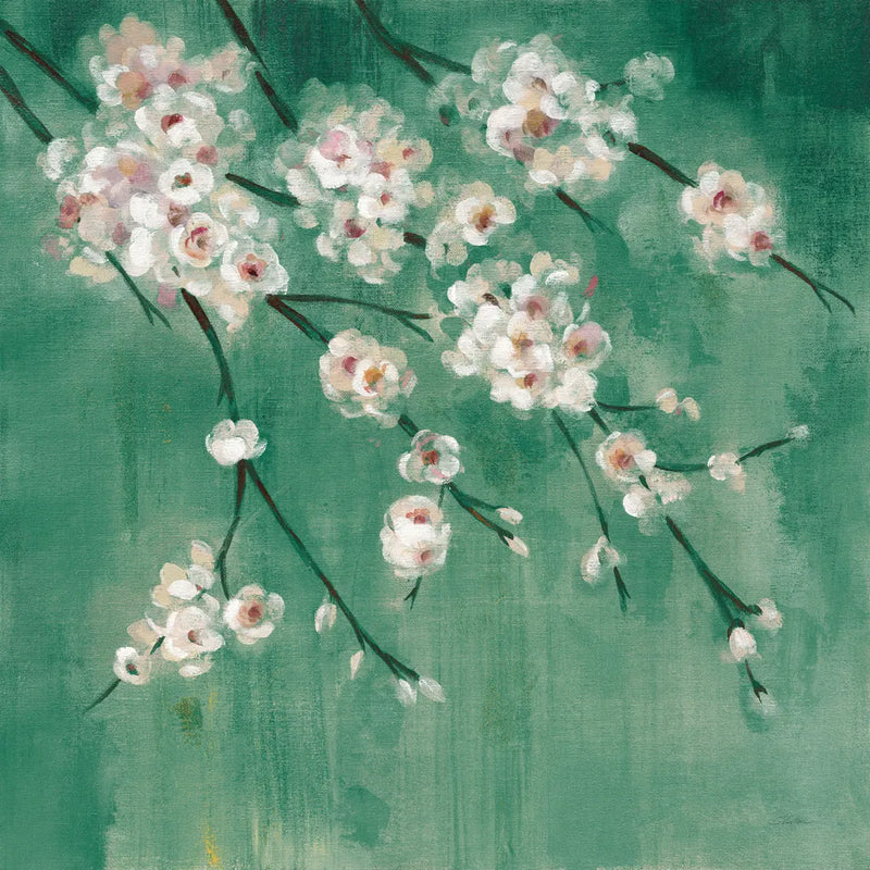 Cherry Cloud II Jade by Silvia Vassileva. SKU 50074a. Archival Giclee Fine art print for wall decor.