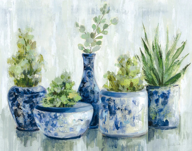 Chinoiserie Plants Bright by Silvia Vassileva