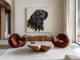Chrissy by Silvia Vassileva. Shown as extra-large giant wall art in a modern living room. Available as an archival giclee rolled canvas, fine art paper, or poster print. SKU 56023a.