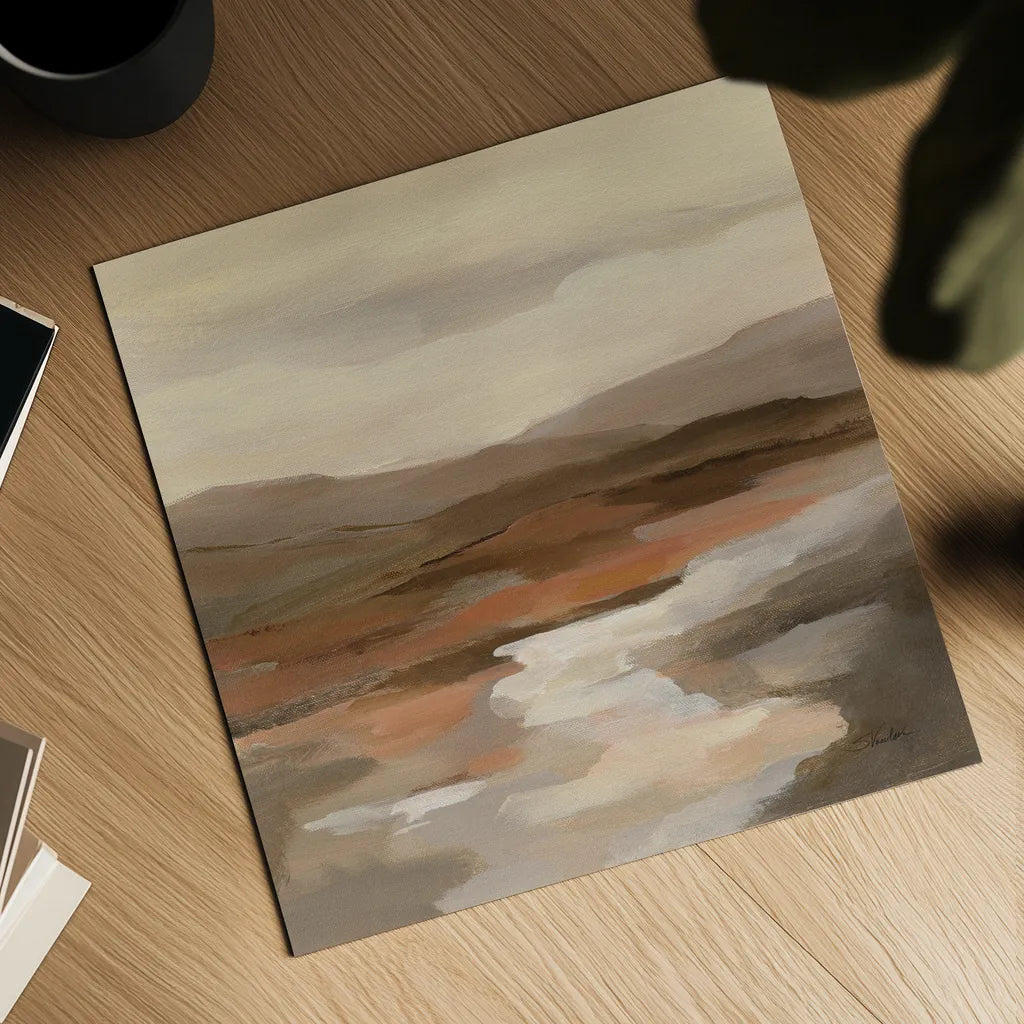 Cinnamon Riverbank I by Silvia Vassileva. Shown as a detailed flat fine art print, highlighting archival giclee quality. Available as an archival giclee rolled canvas, fine art paper, or poster print. SKU 71962a.
