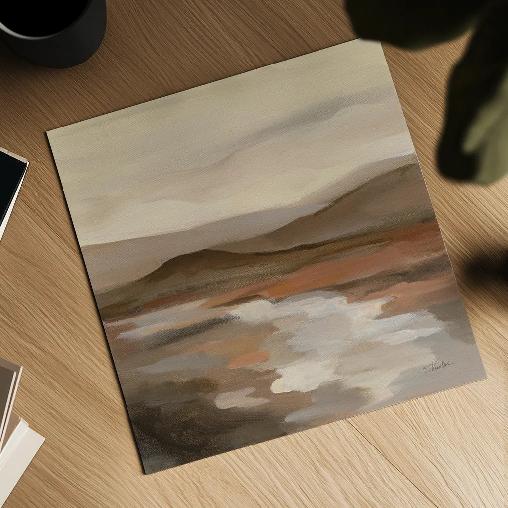 Cinnamon Riverbank II by Silvia Vassileva. Shown as a detailed flat fine art print, highlighting archival giclee quality. Available as an archival giclee rolled canvas, fine art paper, or poster print. SKU 71963a.