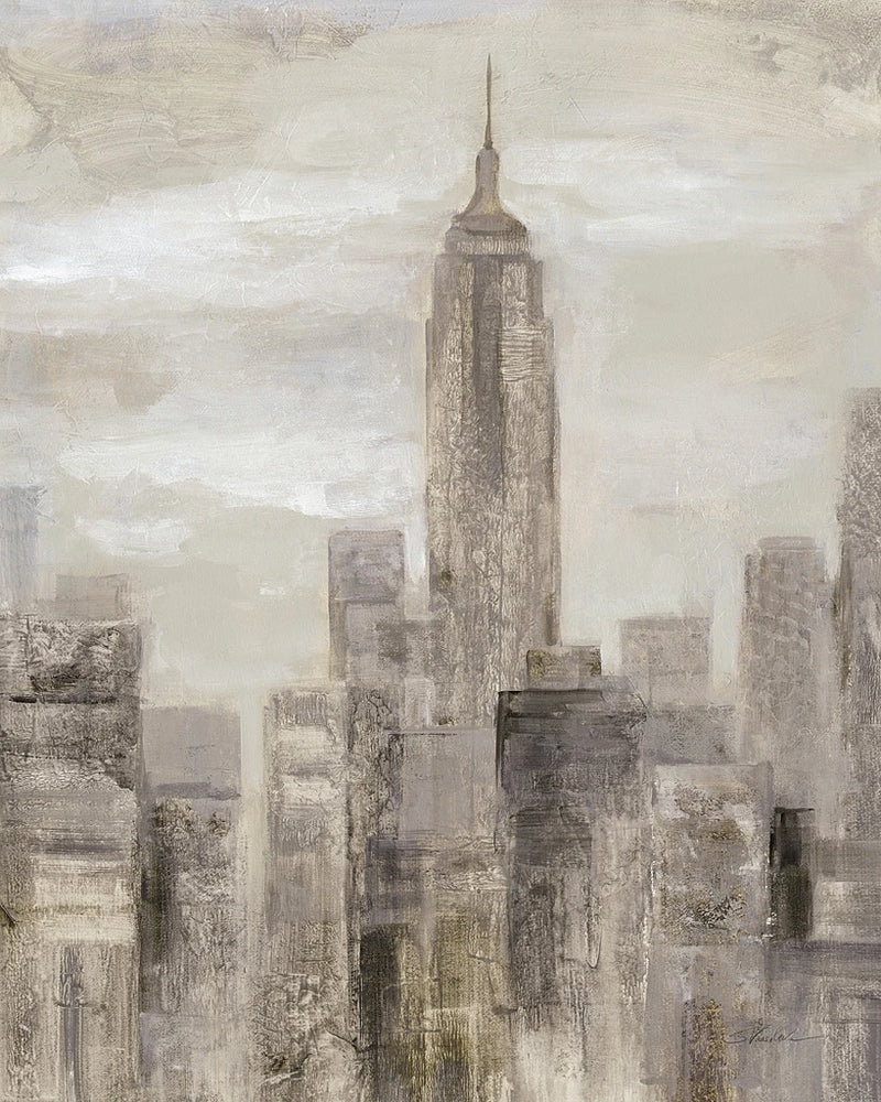 City Blocks II Greige by Silvia Vassileva