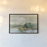 Clear Horizon by Silvia Vassileva. shown as a paper print in a black flame. Available as a archival giclee rolled canvas, fine art paper, or poster print. SKU 84280i.