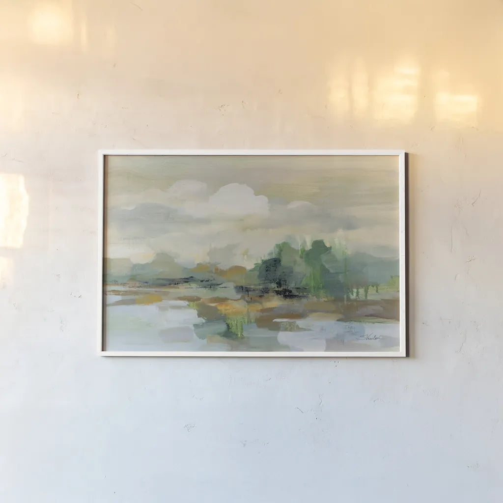 Clear Horizon by Silvia Vassileva. shown as a paper print in a white frame. Available as a archival giclee rolled canvas, fine art paper, or poster print. SKU 84280i.