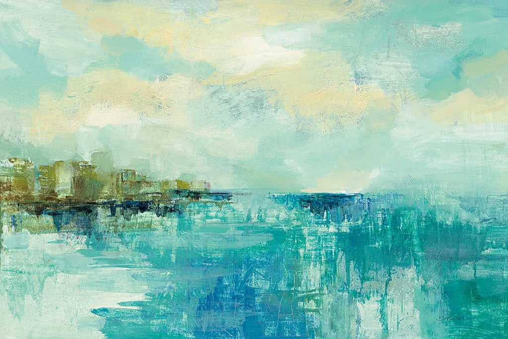 Cliff Side Town by Silvia Vassileva. SKU 28118i. Archival Giclee Fine art print for wall decor.