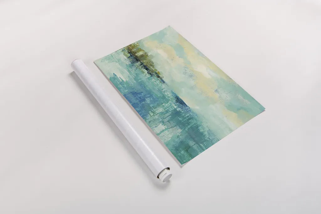 Cliff Side Town by Silvia Vassileva. shown as a rolled paper print. Available as archival giclee rolled canvas, fine art paper, or poster print. SKU 28118i.