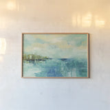 Cliff Side Town by Silvia Vassileva. shown as a paper print in a natural frame. Available as a archival giclee rolled canvas, fine art paper, or poster print. SKU 28118i.