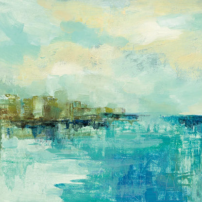 Cliff Side Town Crop by Silvia Vassileva. SKU 28118a. Archival Giclee Fine art print for wall decor.