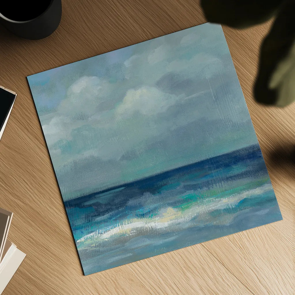 Clouds and Sea Crop III by Silvia Vassileva. Shown as a detailed flat fine art print, highlighting archival giclee quality. Available as an archival giclee rolled canvas, fine art paper, or poster print. SKU 60288a.