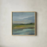Clouds and Shadows by Silvia Vassileva. Shown in a natural wood glass frame for a timeless modern aesthetic. Available as an archival giclee rolled canvas, fine art paper, or poster print. SKU 71189a.