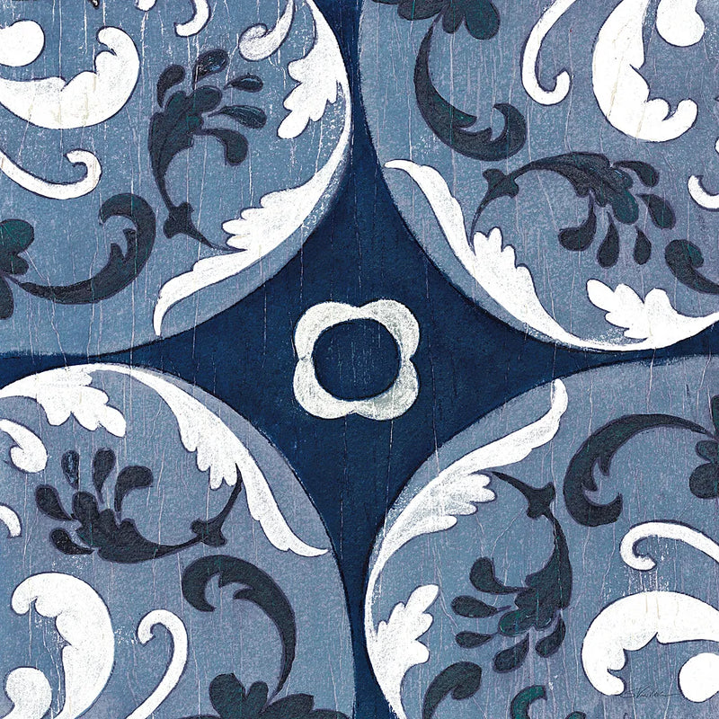 Coast Lines II Indigo and Cream by Silvia Vassileva. SKU 29275a. Archival Giclee Fine art print for wall decor.