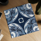 Coast Lines II Indigo and Cream by Silvia Vassileva. Shown as a detailed flat fine art print, highlighting archival giclee quality. Available as an archival giclee rolled canvas, fine art paper, or poster print. SKU 29275a.