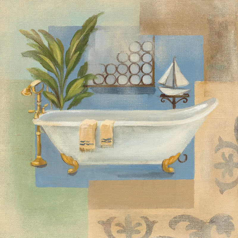 Coastal Bathtub I by Silvia Vassileva. SKU 3765a. Archival Giclee Fine art print for wall decor.