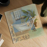 Coastal Bathtub II by Silvia Vassileva. Shown as a detailed flat fine art print, highlighting archival giclee quality. Available as an archival giclee rolled canvas, fine art paper, or poster print. SKU 3766a.