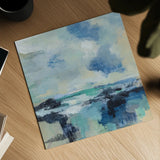 Coastal Blues I by Silvia Vassileva. Shown as a detailed flat fine art print, highlighting archival giclee quality. Available as an archival giclee rolled canvas, fine art paper, or poster print. SKU 84817a.