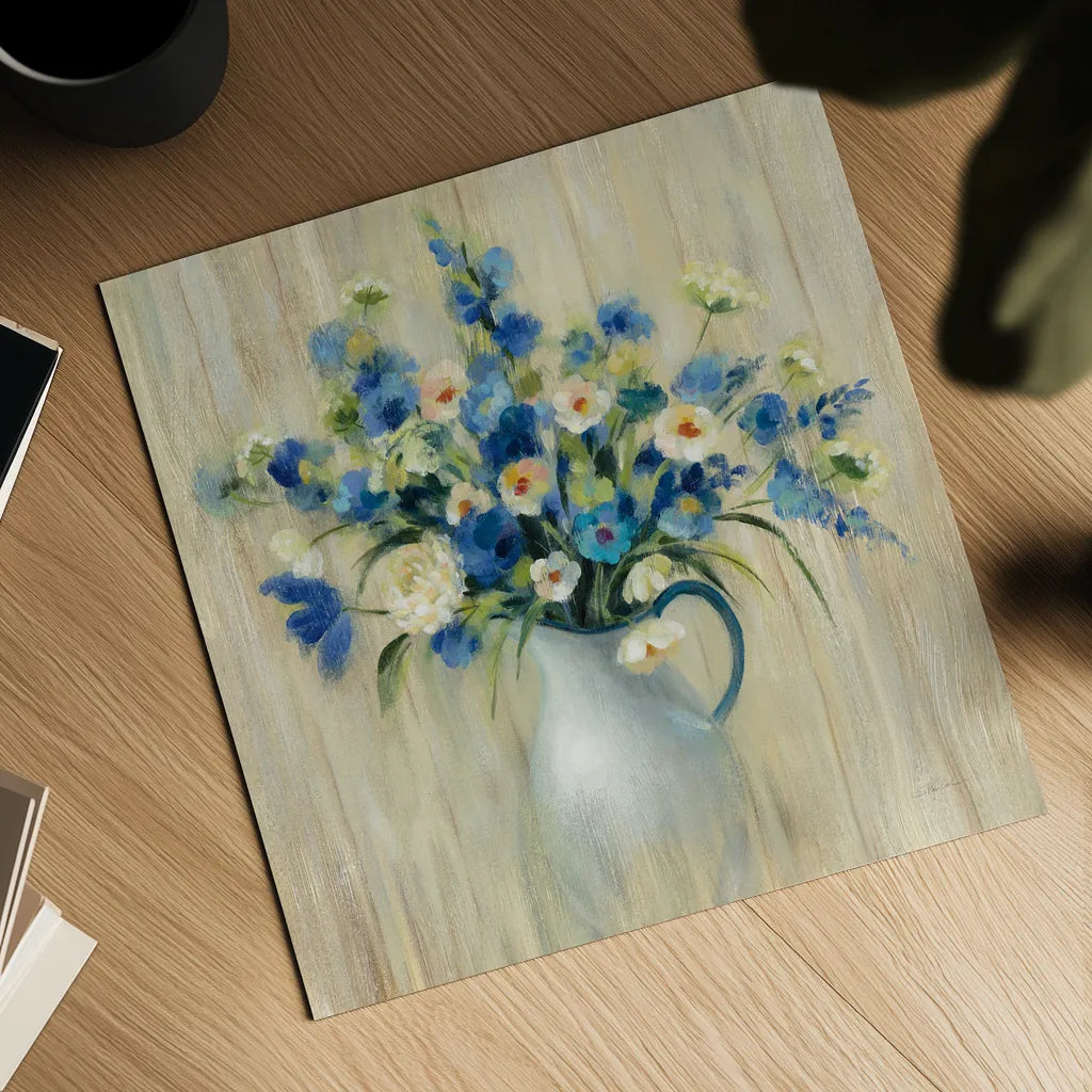 Coastal Bouquet by Silvia Vassileva. Shown as a detailed flat fine art print, highlighting archival giclee quality. Available as an archival giclee rolled canvas, fine art paper, or poster print. SKU 46655a.