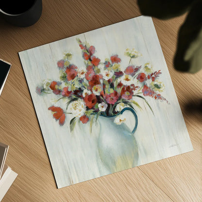 Coastal Bouquet Autumn by Silvia Vassileva. Shown as a detailed flat fine art print, highlighting archival giclee quality. Available as an archival giclee rolled canvas, fine art paper, or poster print. SKU 70564a.
