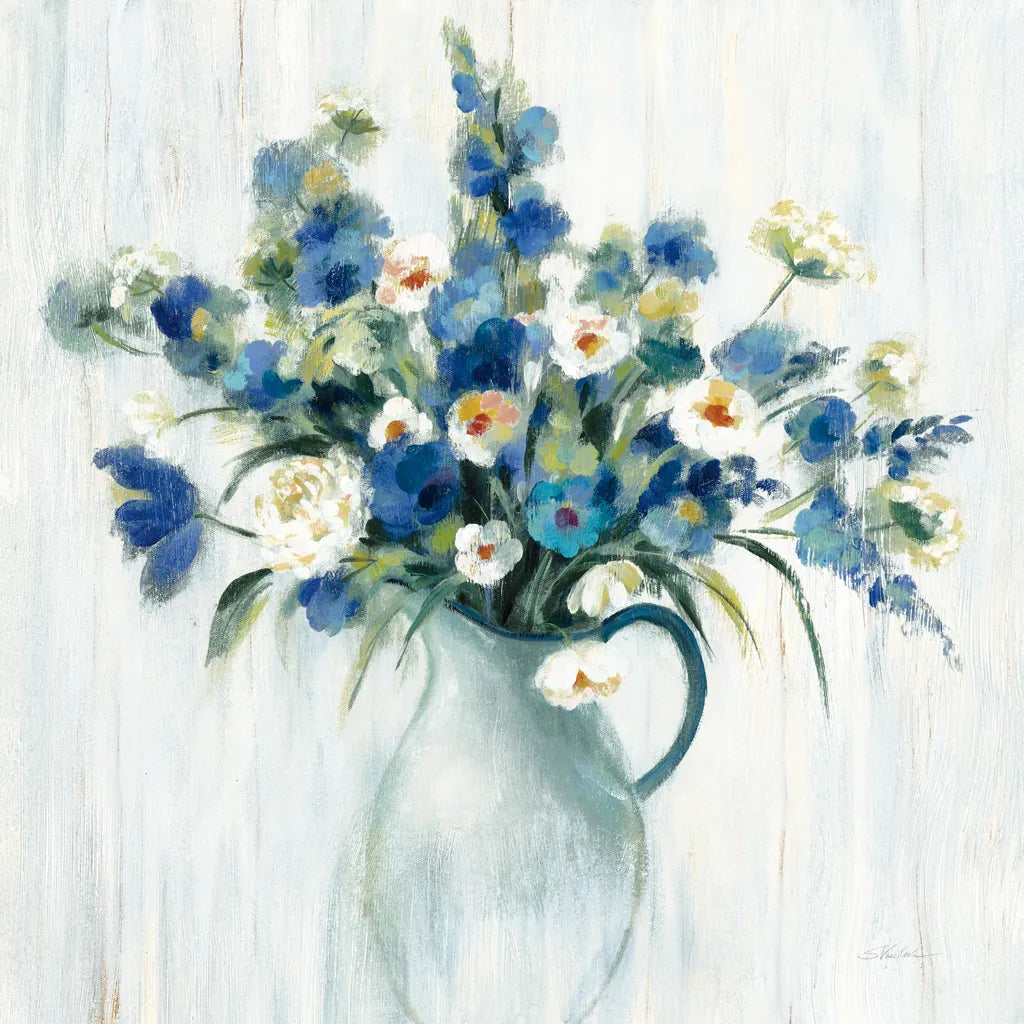 Coastal Bouquet Light by Silvia Vassileva. SKU 54282a. Archival Giclee Fine art print for wall decor.