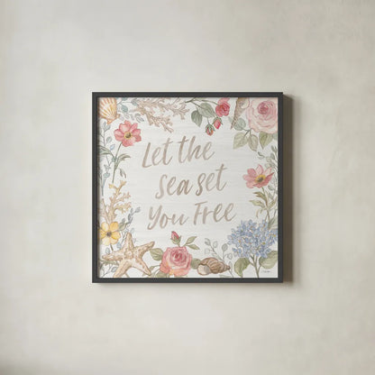 Coastal Cottage III by Silvia Vassileva. Shown in a sleek black glass frame for a contemporary gallery look. Available as an archival giclee rolled canvas, fine art paper, or poster print. SKU 80071a.