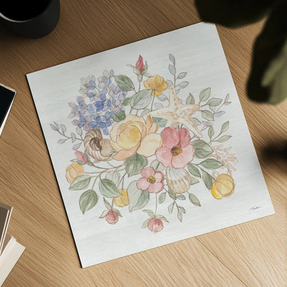 Coastal Cottage VI by Silvia Vassileva. Shown as a detailed flat fine art print, highlighting archival giclee quality. Available as an archival giclee rolled canvas, fine art paper, or poster print. SKU 80074a.