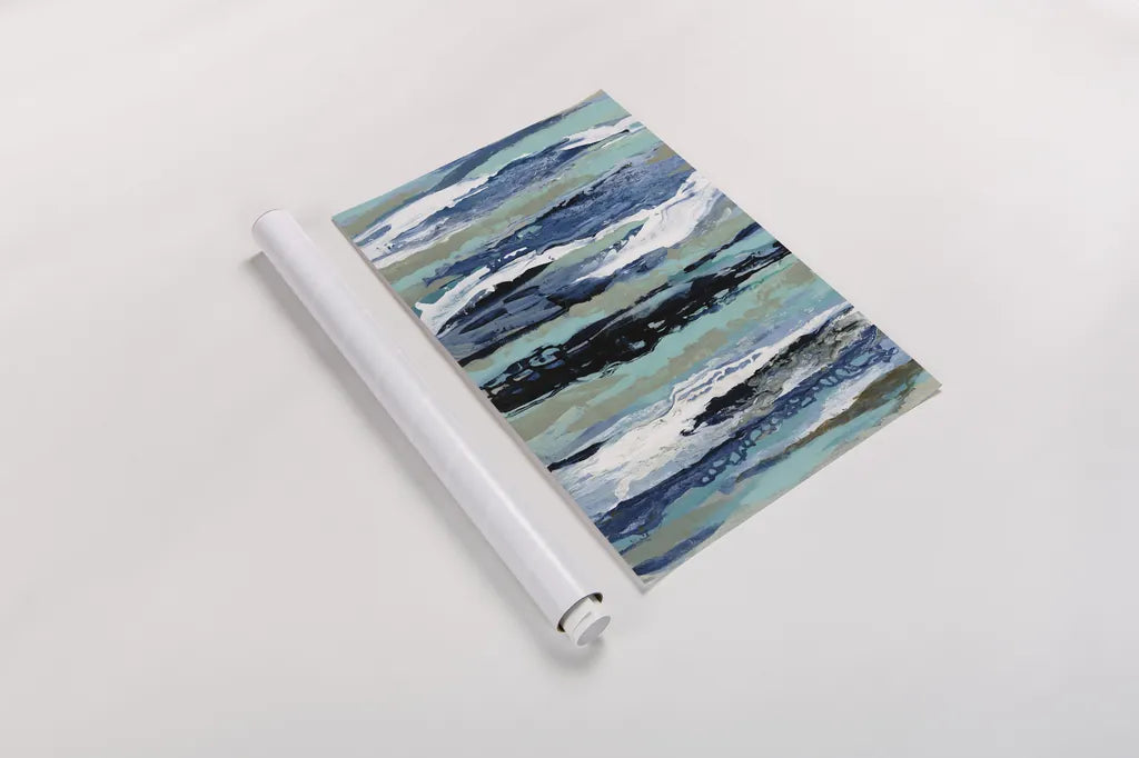 Coastal Sea Foam I by Silvia Vassileva. shown as a rolled paper print. Available as archival giclee rolled canvas, fine art paper, or poster print. SKU 57261h.