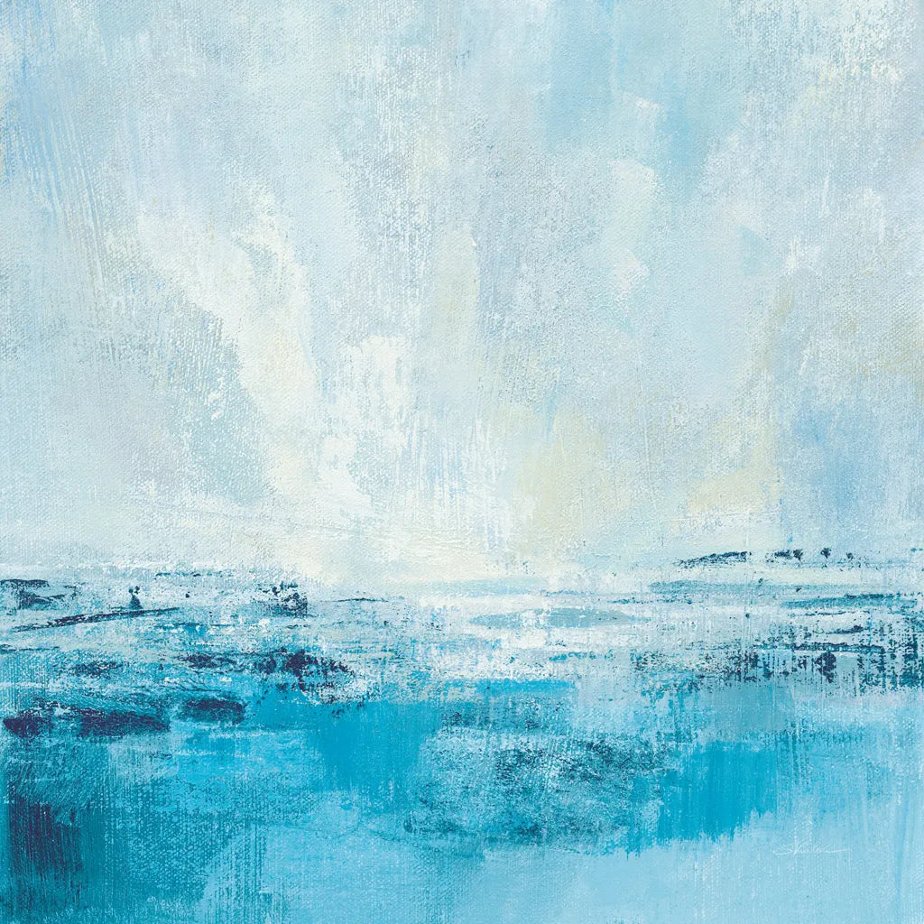 Coastal View II Aqua by Silvia Vassileva. SKU 65024a. Archival Giclee Fine art print for wall decor.