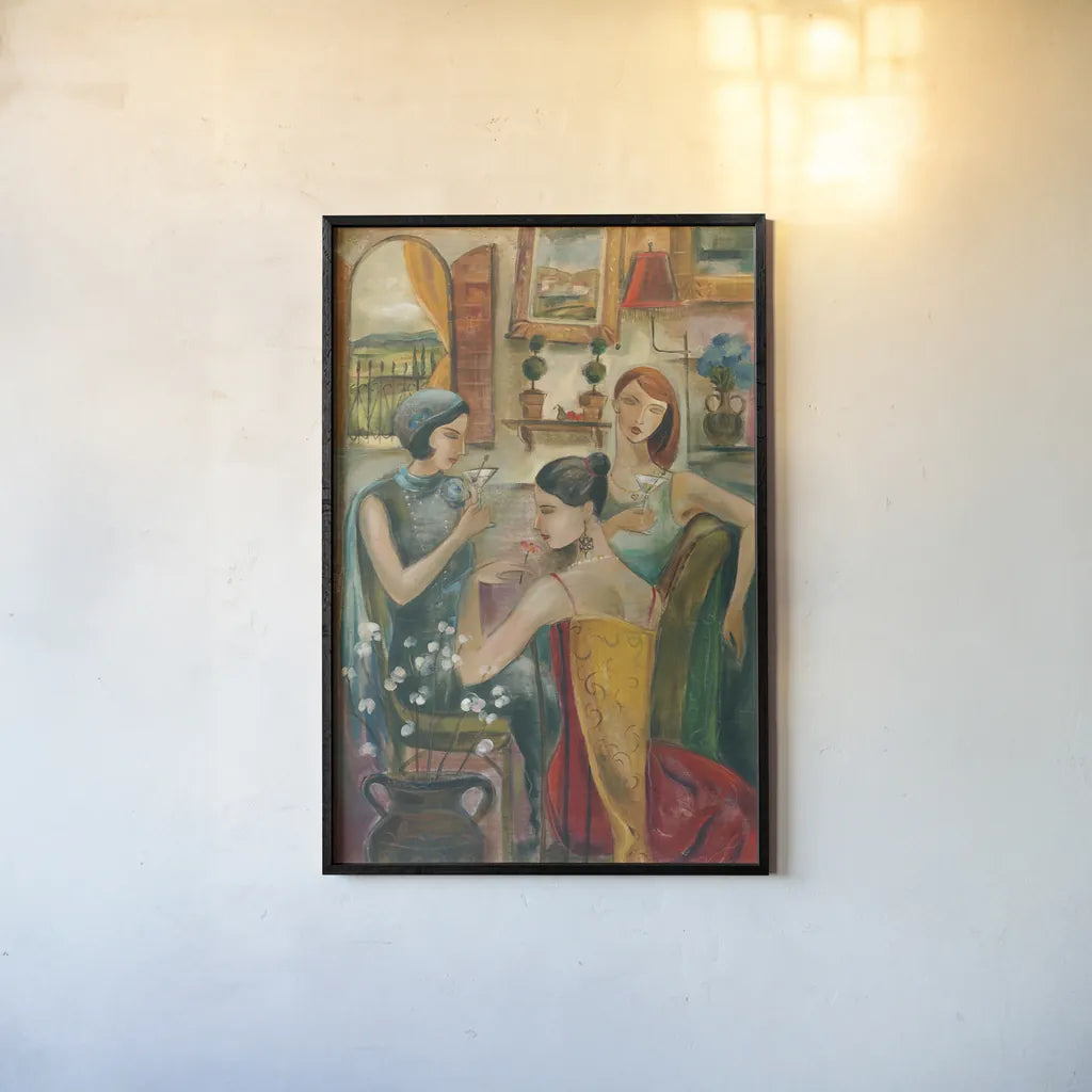 Cocktail Time by Silvia Vassileva. shown as a paper print in a black flame. Available as a archival giclee rolled canvas, fine art paper, or poster print. SKU 63279h.