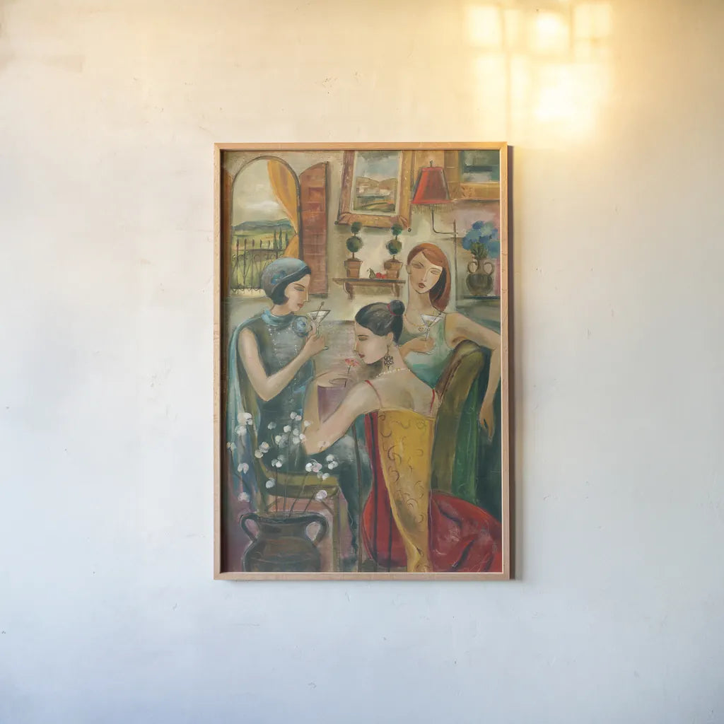Cocktail Time by Silvia Vassileva. shown as a paper print in a natural frame. Available as a archival giclee rolled canvas, fine art paper, or poster print. SKU 63279h.