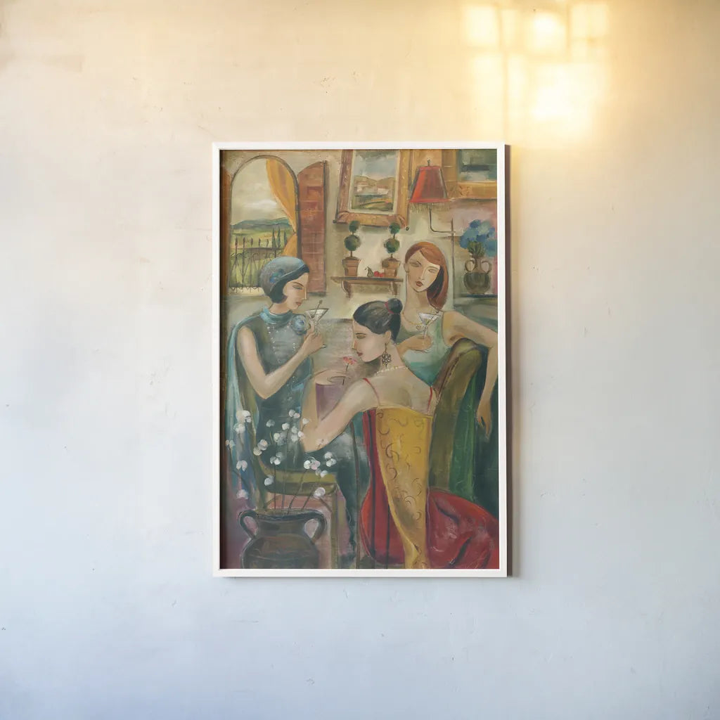 Cocktail Time by Silvia Vassileva. shown as a paper print in a white frame. Available as a archival giclee rolled canvas, fine art paper, or poster print. SKU 63279h.