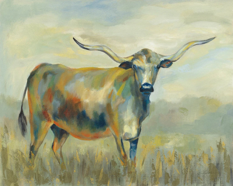 Colorful Longhorn Cow by Silvia Vassileva