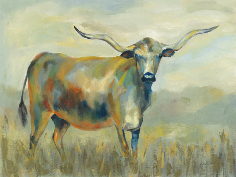Colorful Longhorn Cow Crop by Silvia Vassileva