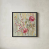 Contemporary Chinoiserie by Silvia Vassileva. Shown in a sleek black glass frame for a contemporary gallery look. Available as an archival giclee rolled canvas, fine art paper, or poster print. SKU 62964a.