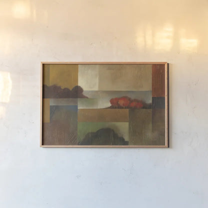 Contemporary Landscape by Silvia Vassileva. shown as a paper print in a natural frame. Available as a archival giclee rolled canvas, fine art paper, or poster print. SKU 60309i.