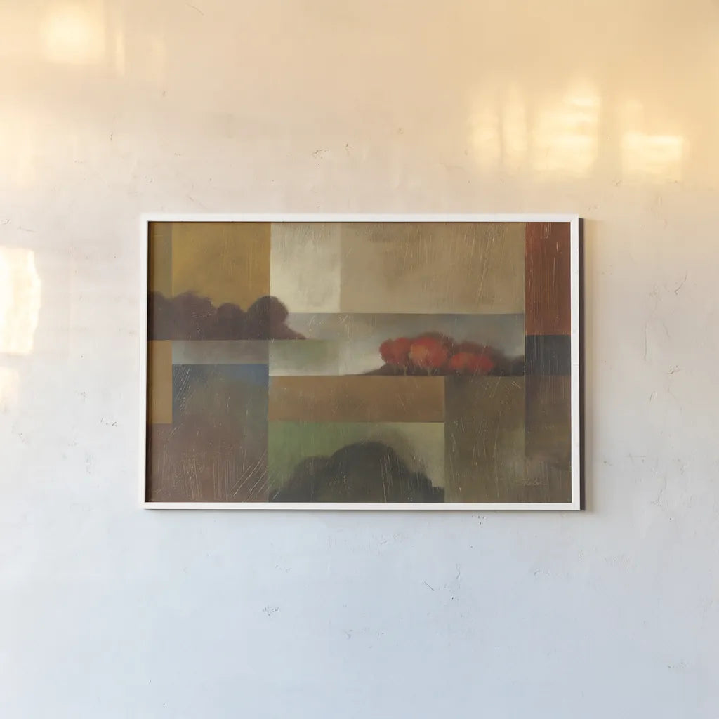 Contemporary Landscape by Silvia Vassileva. shown as a paper print in a white frame. Available as a archival giclee rolled canvas, fine art paper, or poster print. SKU 60309i.