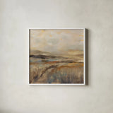 Cool Day Sq by Silvia Vassileva. Shown in a crisp white glass frame for a clean and minimalist style. Available as an archival giclee rolled canvas, fine art paper, or poster print. SKU 100675a.