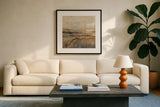 Cool Day Sq by Silvia Vassileva. Displayed in a glass frame with matte in a clean modern living room. Available as an archival giclee rolled canvas, fine art paper, or poster print. SKU 100675a.