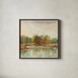 Cool Fall Day Crop by Silvia Vassileva. Shown in a sleek black glass frame for a contemporary gallery look. Available as an archival giclee rolled canvas, fine art paper, or poster print. SKU 74175a.